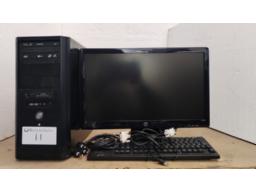 Computer box, screen and keyboard
