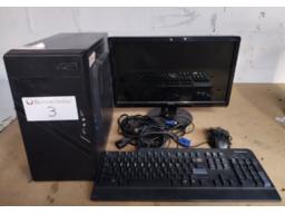 Computer box, screen, keyboard and mouse