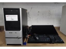 Computer box, screen, keyboard and mouse