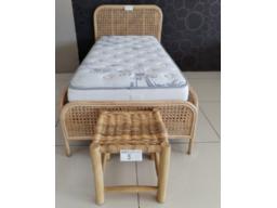Sahara single bed, mattress & stool