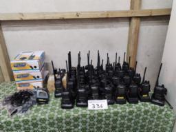 Quantity Major portable 2 way radio's and FM receiver