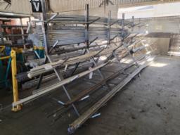 Quantity steel pipes, plastic pipes and steel strips