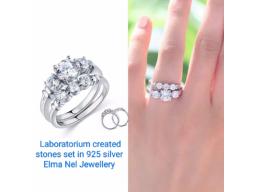 Ladies Jewellery Lab created stones set in 925 silver by Elma Nel Jewellery