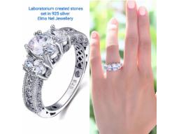 Ladies Jewellery Lab created stones set in 925 silver by Elma Nel Jewellery