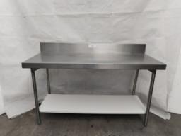 Splash back stainless steel table (1.65x67x89)