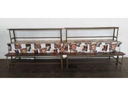2x Canteen tables with benches