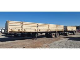 1980 Henred Fruehauf Double Axle Link with High Speed Trailer & Grain Sledges STC