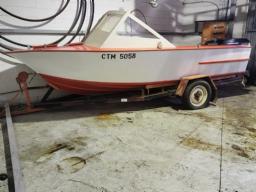 Vintage Twin- outboard wooden runabout boat 
