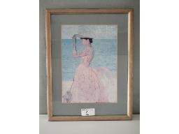 Print of pink lady at the sea &ndash; Aristede Mailot 