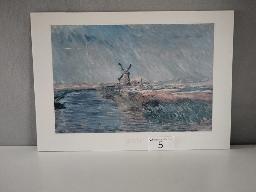 Print of Millhouse and sea &ndash; Claude Monet