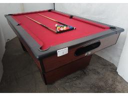 Pool table with 2 cues and balls