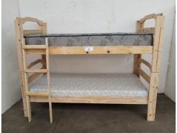 Double bunk bed with mattress