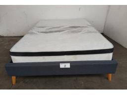 Double bed base and mattress (base incomplete)
