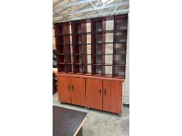 Office 4 Door Cabinet with Display Rack