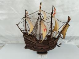 A finely detailed model of a historic sailing ship
