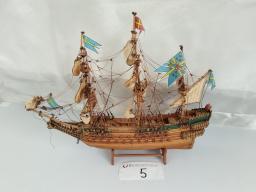 Detailed model of a historical wooden sailing ship