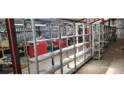 60 x Silver Steel Shelves