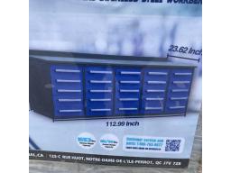 Steelman 10' storage cabinet with workbench (25 drawers) NEVER USED