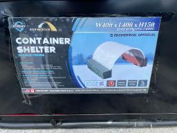Gold Mountain double frame container shelter 40'x40'x15' 610g PVC, NEVER USED