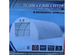 Gold Mountain Single Truss Round Storage Shelter W20'xL30'xH12'