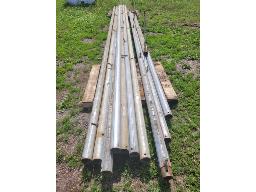 Rails rondes 250 pi. et 4 courbes avec quincaillerie (road fileté 24 pces)