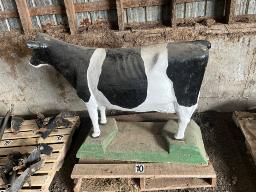 STATUE VACHE TYPE HOLSTEIN EN CIMENT POUR EXTÉRIEUR