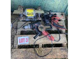 Rectifieuse d'établie, impact électrique, 2 drills électriques
