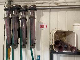 4 balances &agrave; lait True-Test 50 kg, avec 4 tubes de rechange